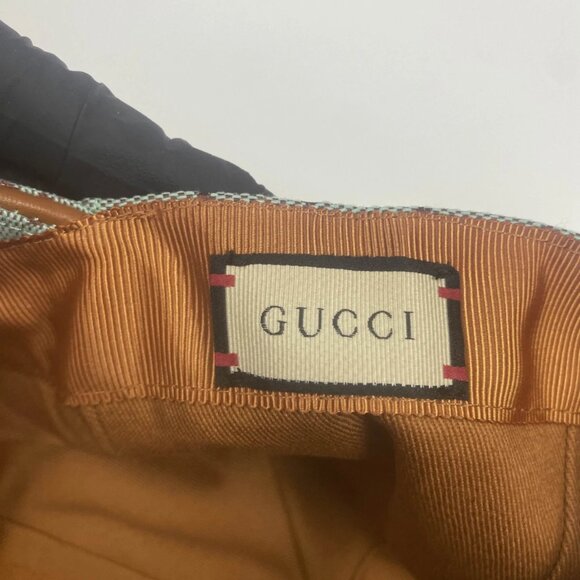 Gucci Green and Brown Monogram Hat - Picture 6 of 8